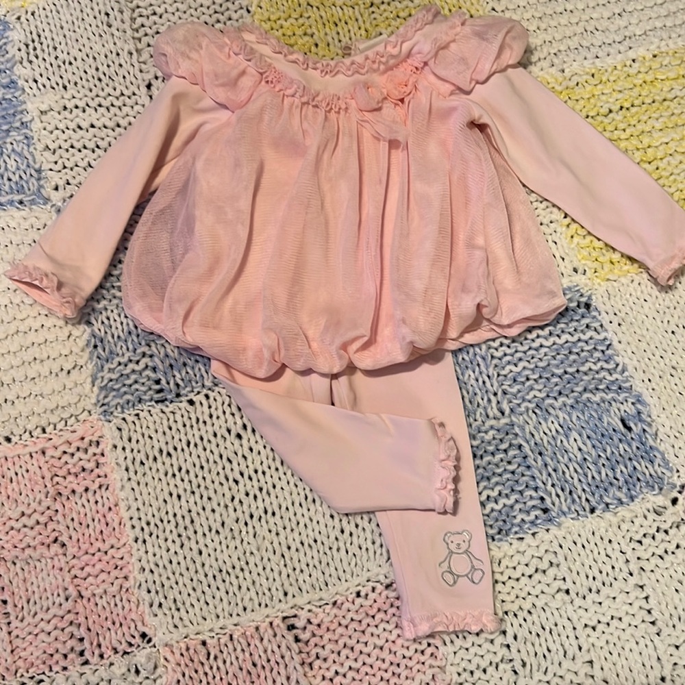 FAO, 3-6 mo., fancy bubble dress.darling details-dainty pink netting & lace 👼